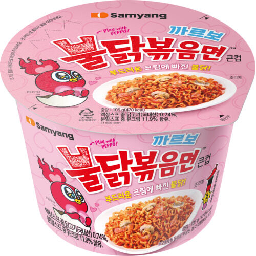 큰컵 까르보 불닭볶음면 제품 이미지
